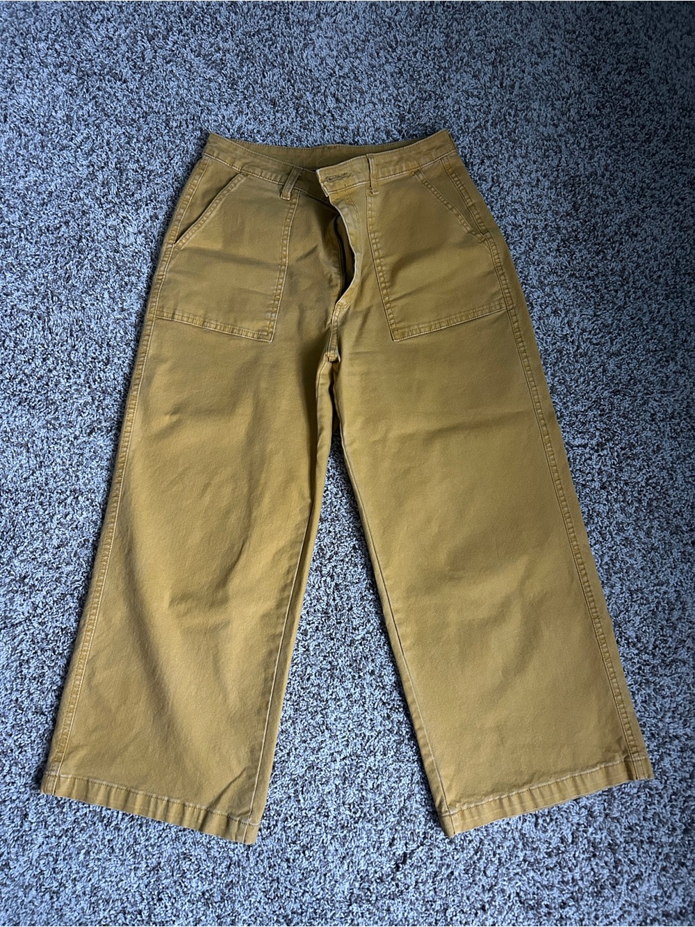 Universal Thread Wide-Leg Chinos in Mustard Yellow